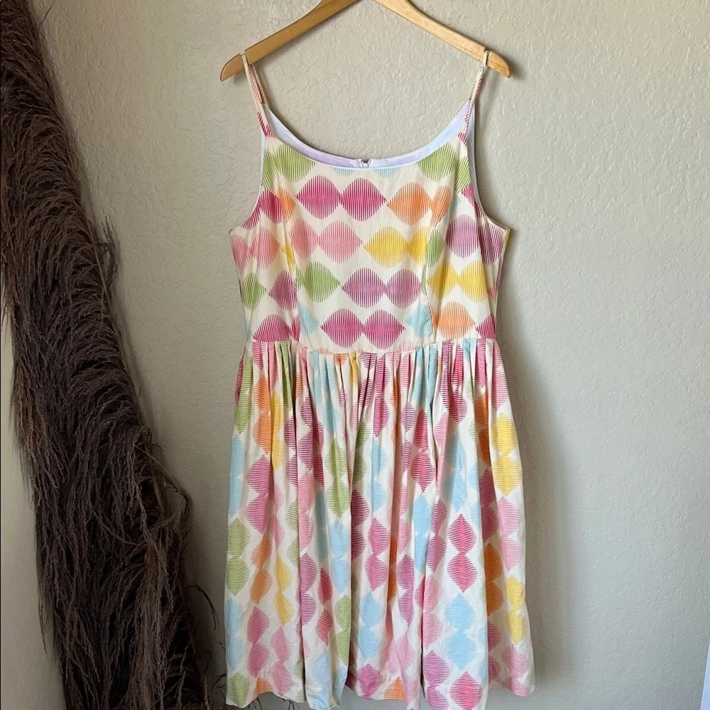 Bea & dot by mod cloth colorful a line knee length vintage style dress - Picture 2 of 10